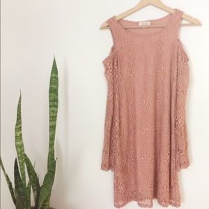 Lacey shoulder-less dress